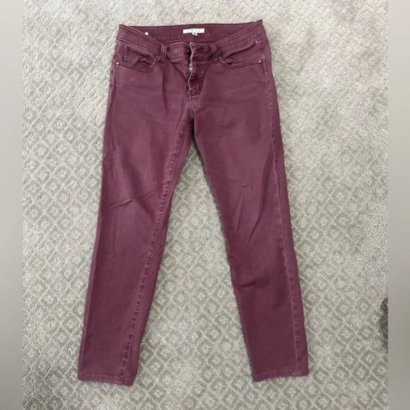 CAbi Bordeaux Mid-rise Maroon Skinny Jeans Curvy Fit, Size 6 - Picture 4 of 10